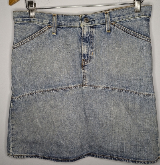 Y2K Gap jeans A-line denim jean skirt size women 6 - Picture 2 of 5